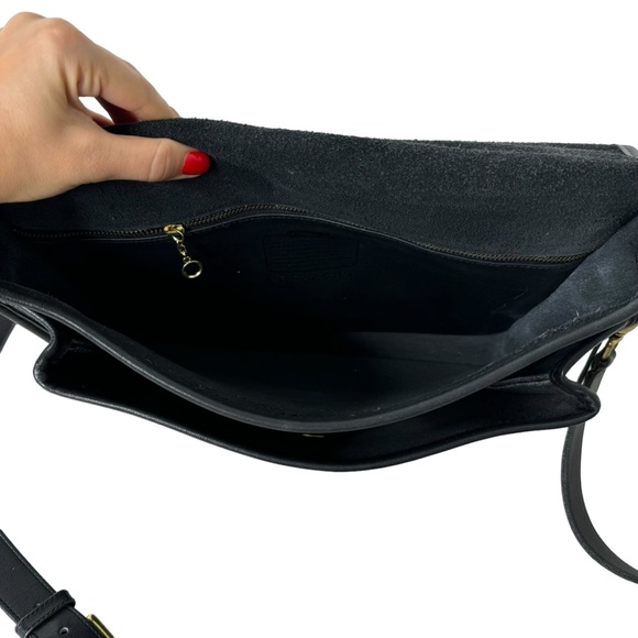 Coach Vintage Black 5181 Colebrook Leather Briefcase Crossbody Messenger Bag - Picture 10 of 14